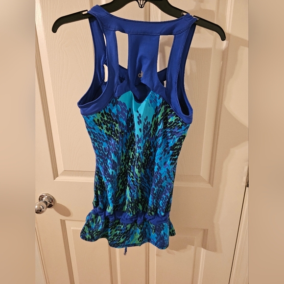 Alo Coolfit Blue Tie Front Tank Size S - Picture 4 of 6